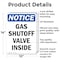 Signmission Gas Shutoff Valve Inside OSHA Notice Sign, Aluminum, 10in W x 14in L, 2PK OS-2PACK-NS-A-1014-V-13035 - alternate 4